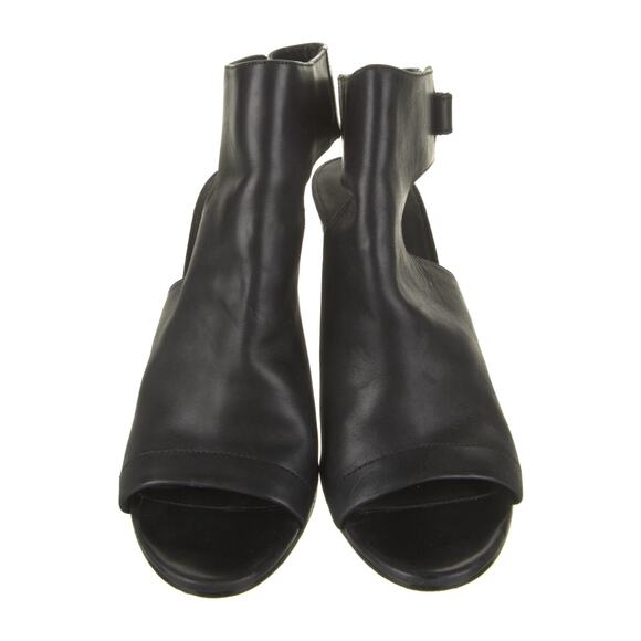 Vince Cutout Leather Heeled Sandal - 38 - Black - Picture 3 of 5